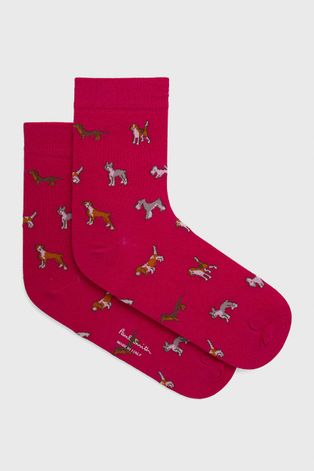 Čarape Paul Smith za žene, boja: ružičasta