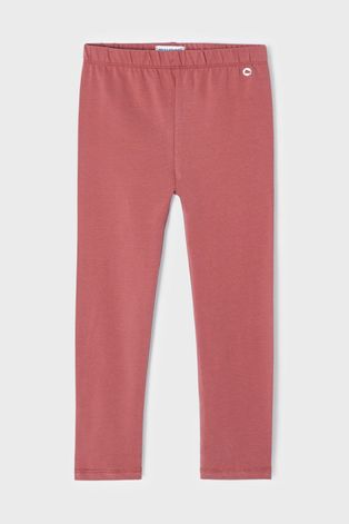 Mayoral legginsy dziecięce kolor różowy gładkie