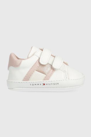 Бебешки обувки Tommy Hilfiger в бяло