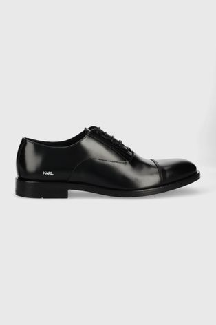 Кожаные туфли Karl Lagerfeld Urano Iv мужские цвет чёрный