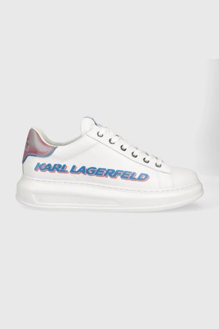 Δερμάτινα αθλητικά παπούτσια Karl Lagerfeld Kapri Mens χρώμα: άσπρο