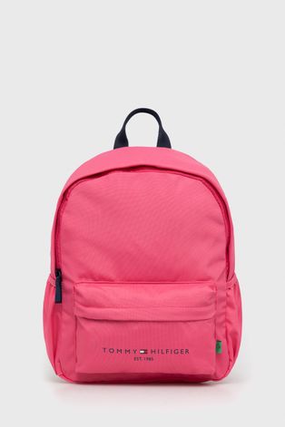 Дитячий рюкзак Tommy Hilfiger колір рожевий великий з принтом