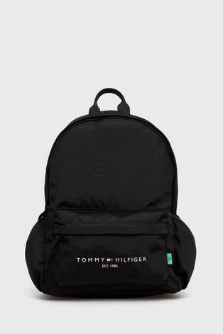 Дитячий рюкзак Tommy Hilfiger колір чорний великий з принтом