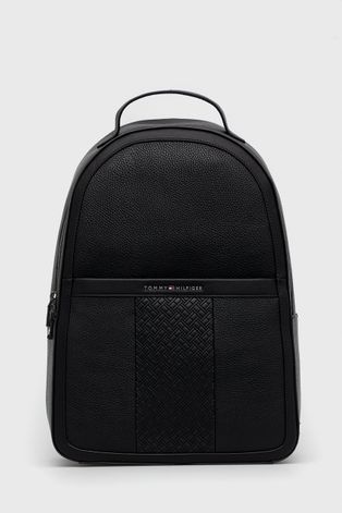 Рюкзак Tommy Hilfiger чоловічий колір чорний великий з аплікацією