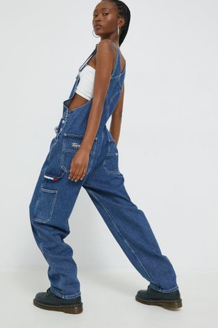 Rifľové nohavice na traky Tommy Jeans