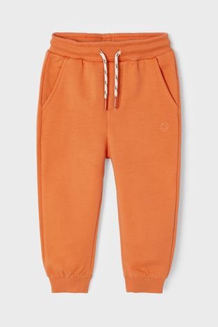 Детски спортен панталон Mayoral в оранжево с изчистен дизайн