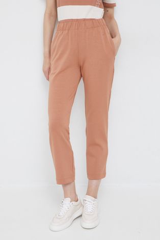 Спортивні штани Tommy Hilfiger жіночі колір помаранчевий однотонні