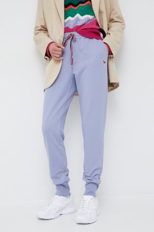 PS Paul Smith spodnie dresowe bawełniane damskie gładkie