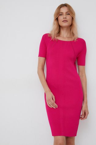 Сукня Lauren Ralph Lauren колір рожевий mini облягаюча