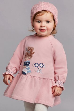 Παιδικό φόρεμα Mayoral χρώμα: ροζ,