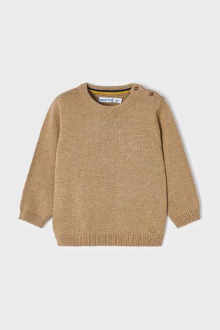 Дитячий светр з домішкою вовни Mayoral колір коричневий