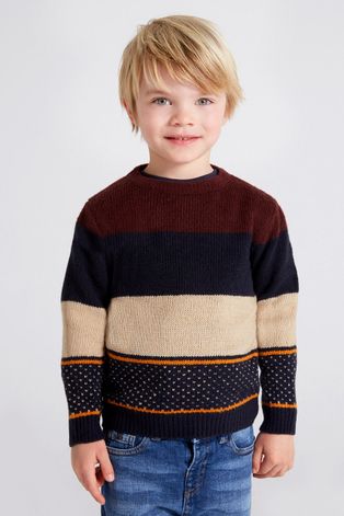 Дитячий светр з домішкою вовни Mayoral колір бордовий