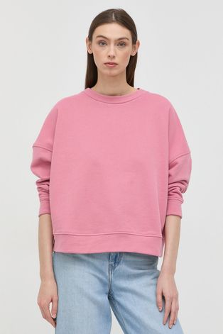 Βαμβακερή μπλούζα Weekend Max Mara γυναικεία, χρώμα: ροζ,