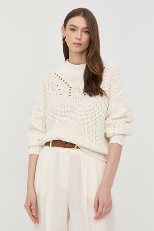 BOSS sweter damski kolor beżowy