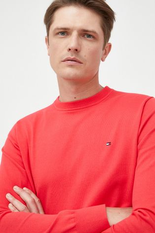 Tommy Hilfiger pulóver könnyű, férfi, piros