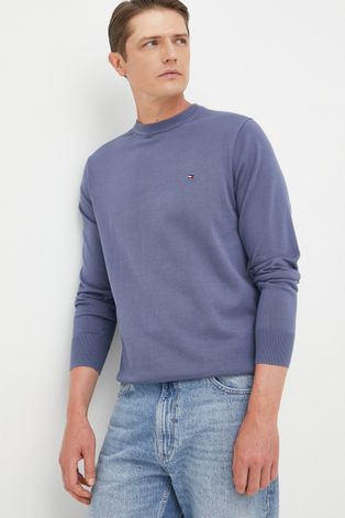 Tommy Hilfiger pulóver könnyű, férfi, sötétkék