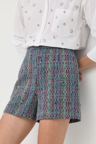 Kratke hlače s dodatkom vune MAX&Co. za žene, s uzorkom, visoki struk