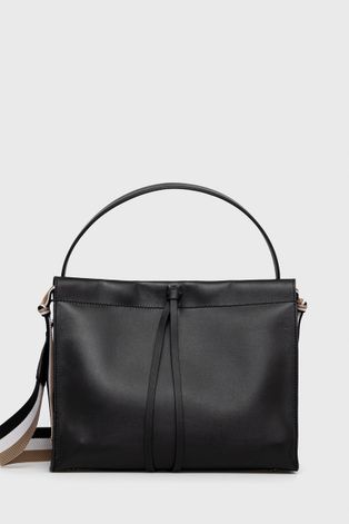 Шкіряна сумочка BOSS колір чорний