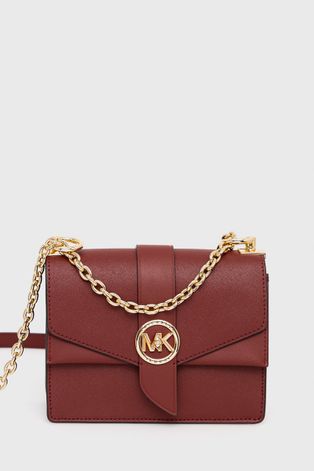 Шкіряна сумочка MICHAEL Michael Kors колір бордовий