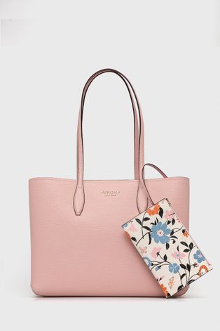 Кожаная сумочка Kate Spade цвет розовый