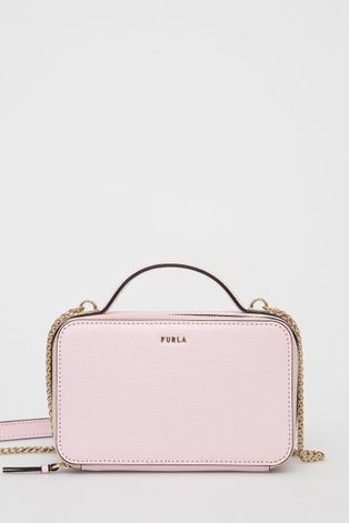 Kožna torba Furla boja: ružičasta