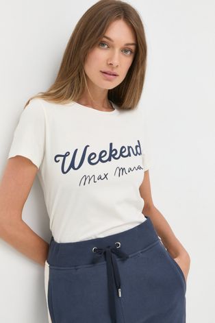 Majica kratkih rukava Weekend Max Mara za žene, boja: bež