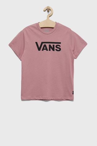 Vans t-shirt bawełniany dziecięcy kolor fioletowy