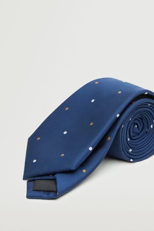 Краватка Mango Man Dots7 колір синій