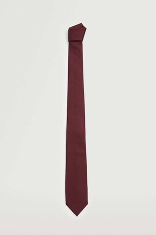 Вратовръзка Mango Man Basic7 в бордо