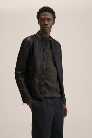 Куртка Mango Man чоловіча колір чорний перехідна