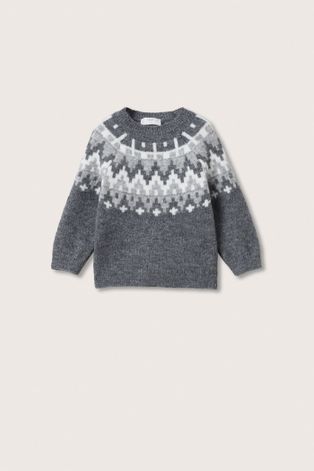 Дитячий светр Mango Kids колір сірий