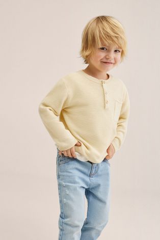 Детский свитер Mango Kids Dingobe цвет жёлтый лёгкий