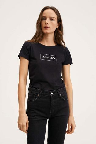 Mango - Памучна тениска PSTMANGO