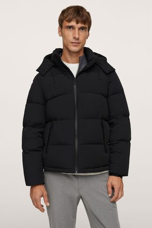 Пухова куртка Mango Man Coli колір чорний зимова