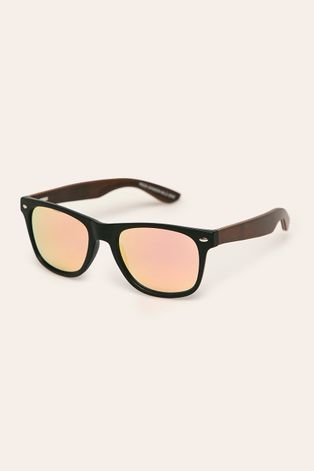 Okulary przeciwsłoneczne męskie z drewnianymi zausznikami z funkcją flexible