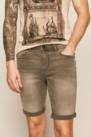 Szorty jeansowe męskie szare