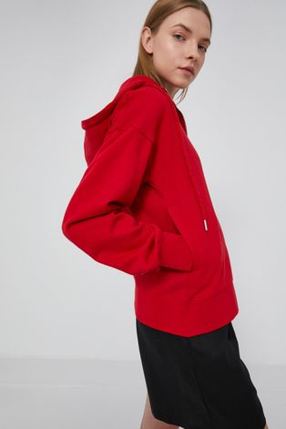 Bluza damska z kapturem czerwona