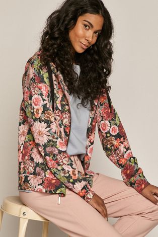Bawełniana bluza damska z motywem kwiatowym
