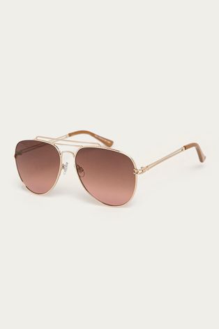 Okulary przeciwsłoneczne damskie aviator brązowe