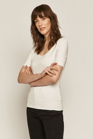T-shirt damski z bawełną organiczną biały