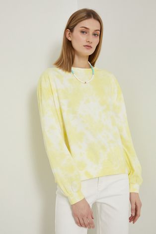 Bluza bawełniana damska żółta
