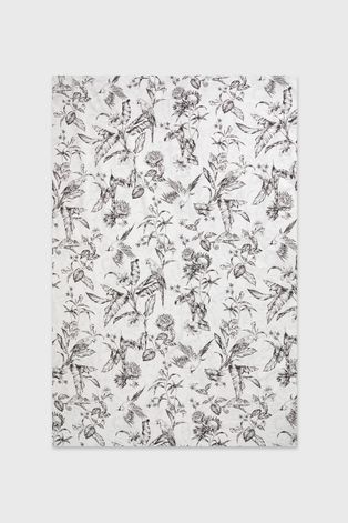 Obrus bawełniany 150 x 250 cm wzorzysty biały