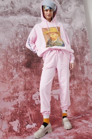 Spodnie damskie Eviva L'arte różowe