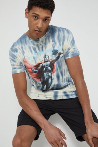 T-shirt bawełniany męski Thor niebieski