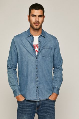 Koszula męska jeansowa niebieska