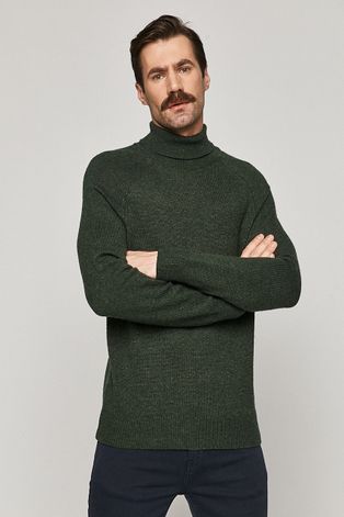 Sweter męski wełniany zielony