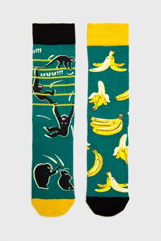 Skarpetki męskie w banany i goryle (2-pack)