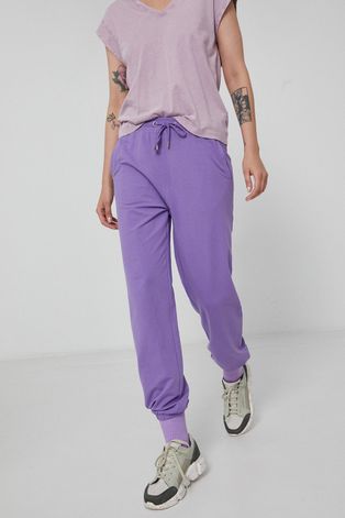 Spodnie dresowe damskie fioletowe