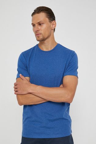 T-shirt męski gładki niebieski