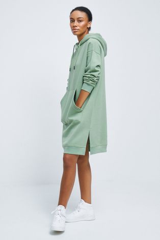 Bluza damska z kapturem zielona